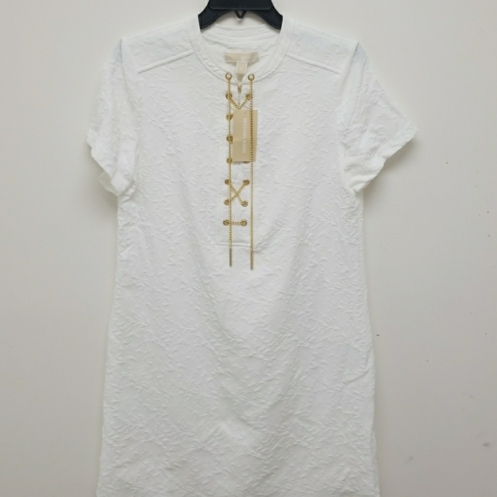 Michael Kors Cream Chain Link Dress Sz. Med NWT